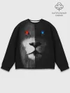Мужской свитшот базовый / ЛЕВ - НЕОНОВЫЕ ГЛАЗА