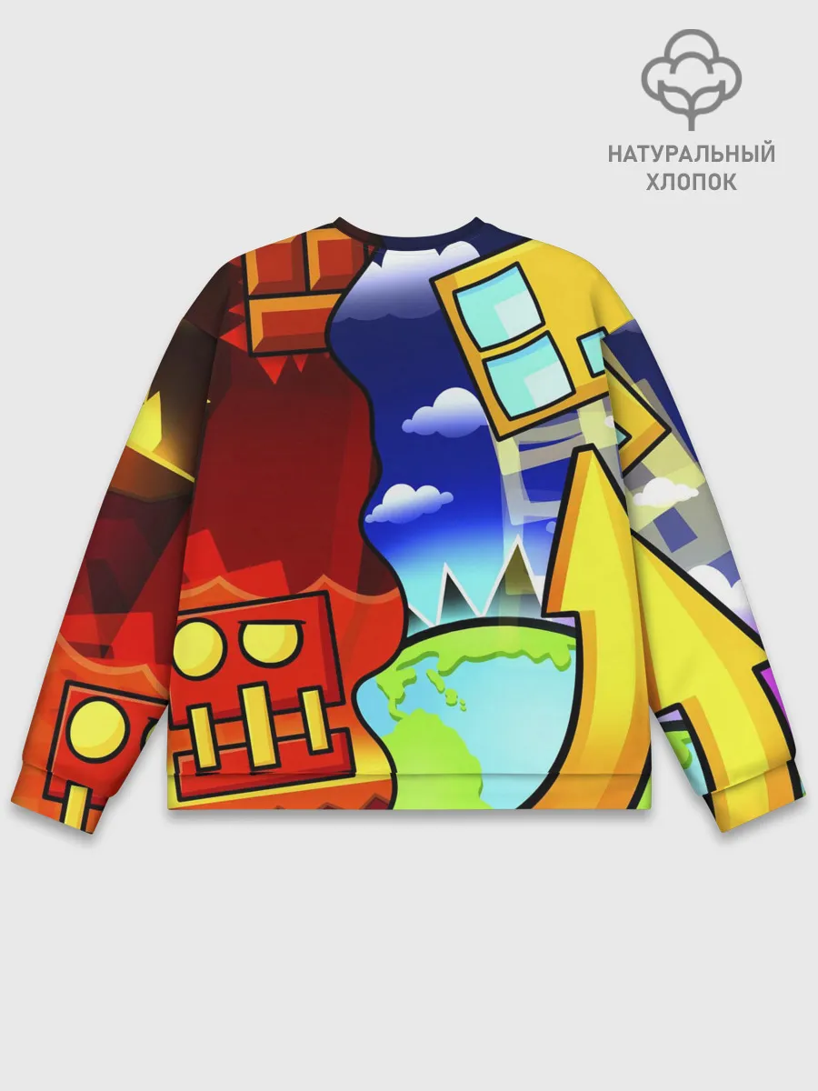 Мужской свитшот базовый / GEOMETRY DASH / ГЕОМЕТРИ ДАШ