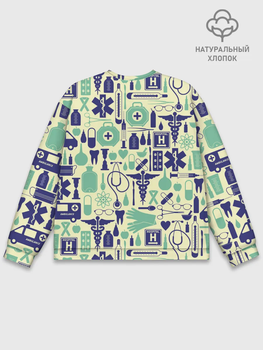Мужской свитшот базовый / Медицина | Паттерн