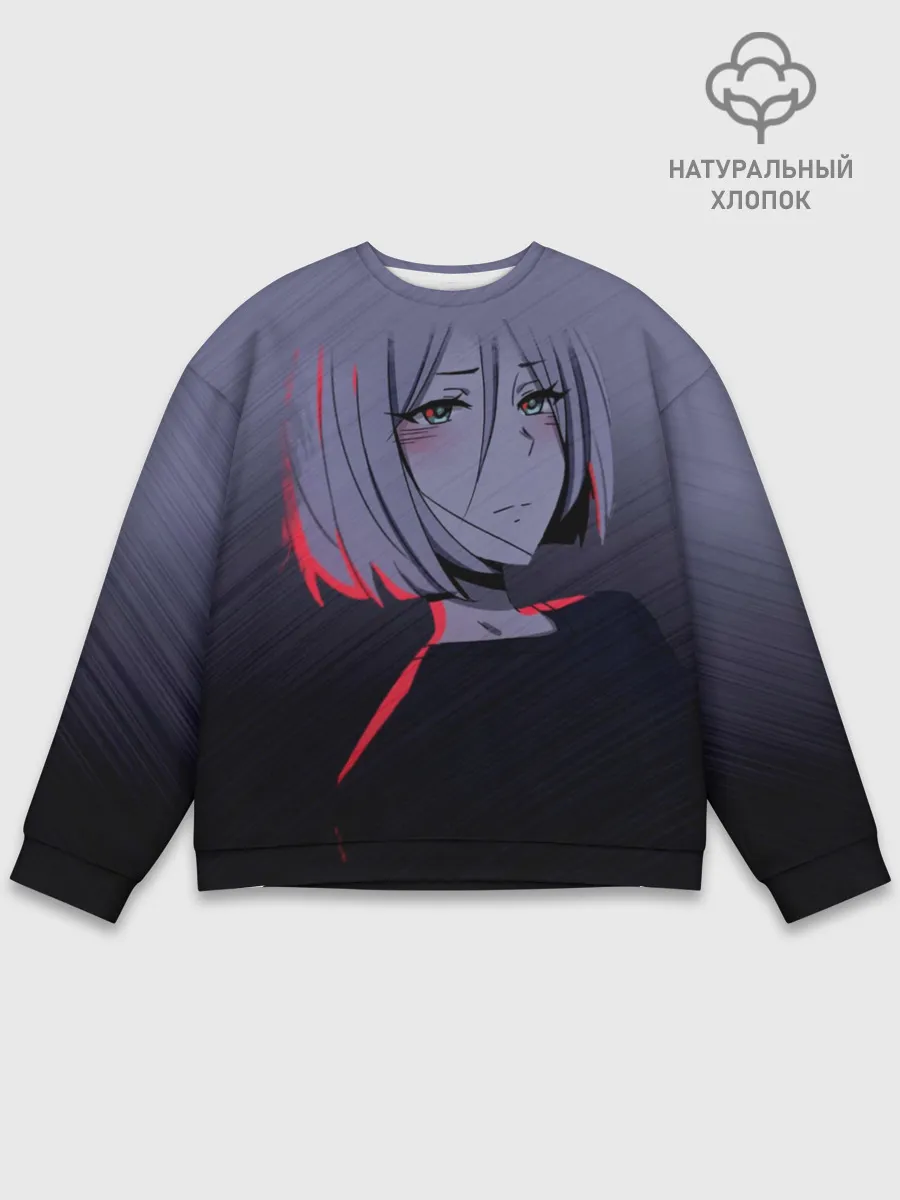 Мужской свитшот базовый / Аниме. Грустная