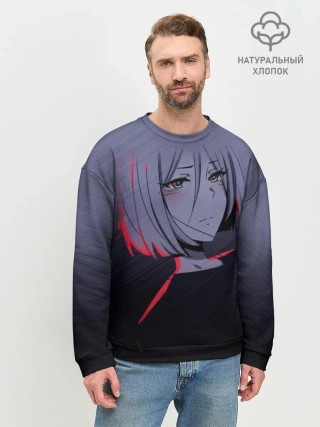 Мужской свитшот базовый / Аниме. Грустная