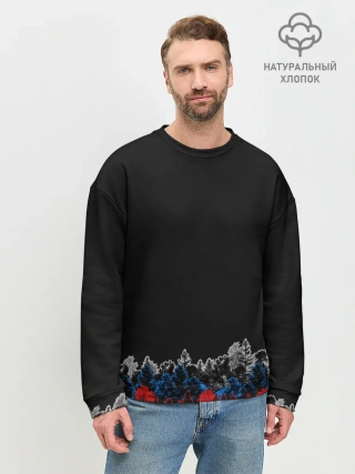 Мужской свитшот базовый / Флаг из леса