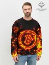 Мужской свитшот базовый / BITCOIN / БИТКОИН / ОГОНЬ