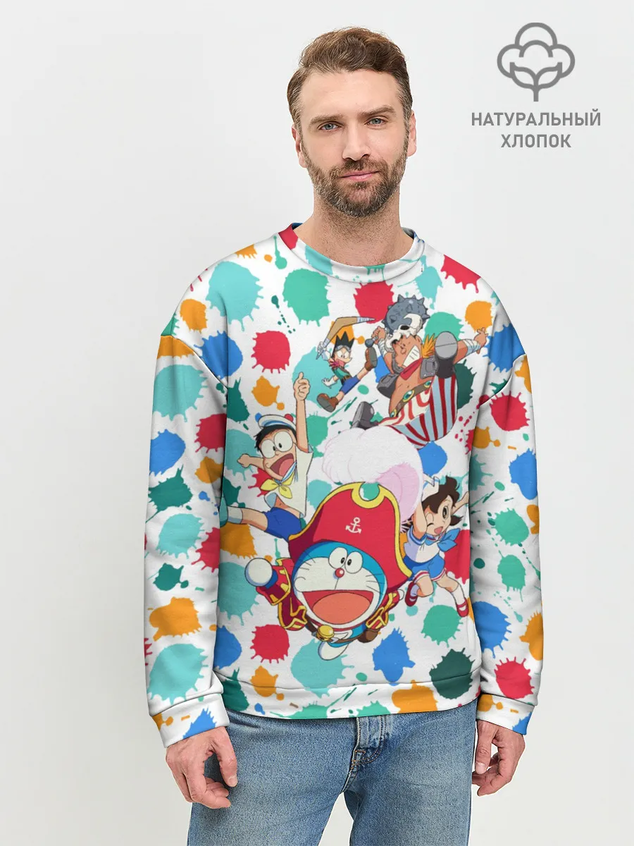 Мужской свитшот базовый / Дораэмон и компания