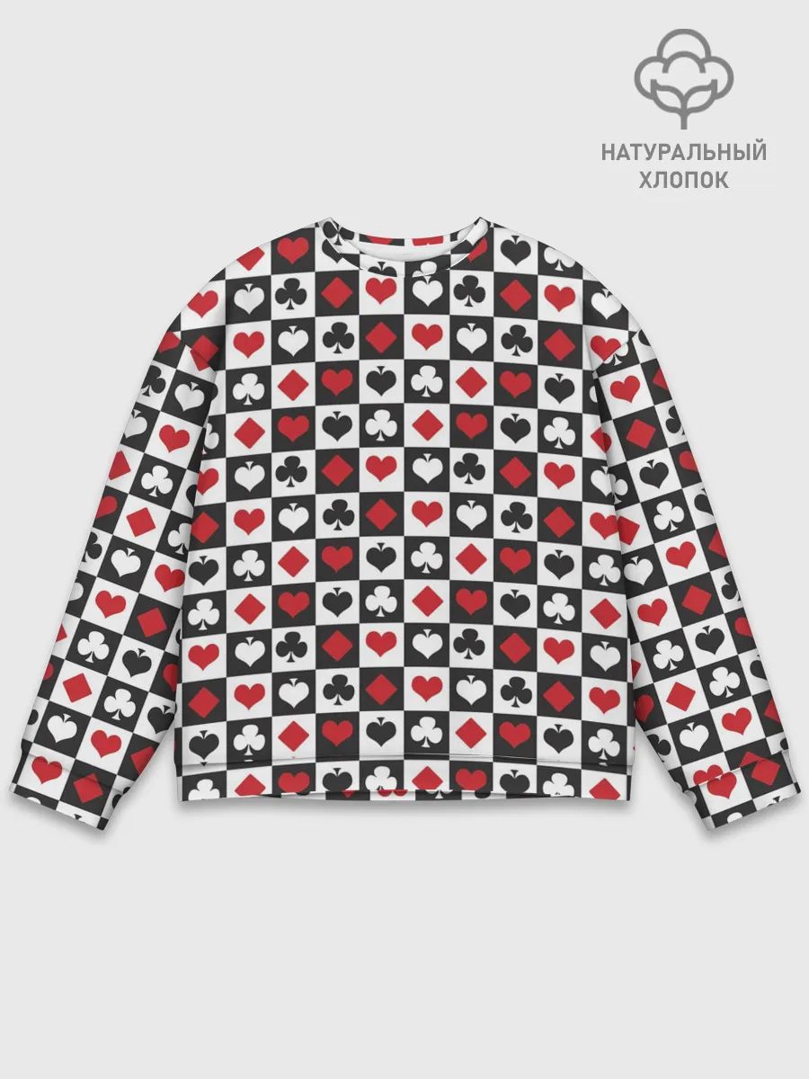 Мужской свитшот базовый / SODA LUV | КАРТОЧНЫЕ МАСТИ
