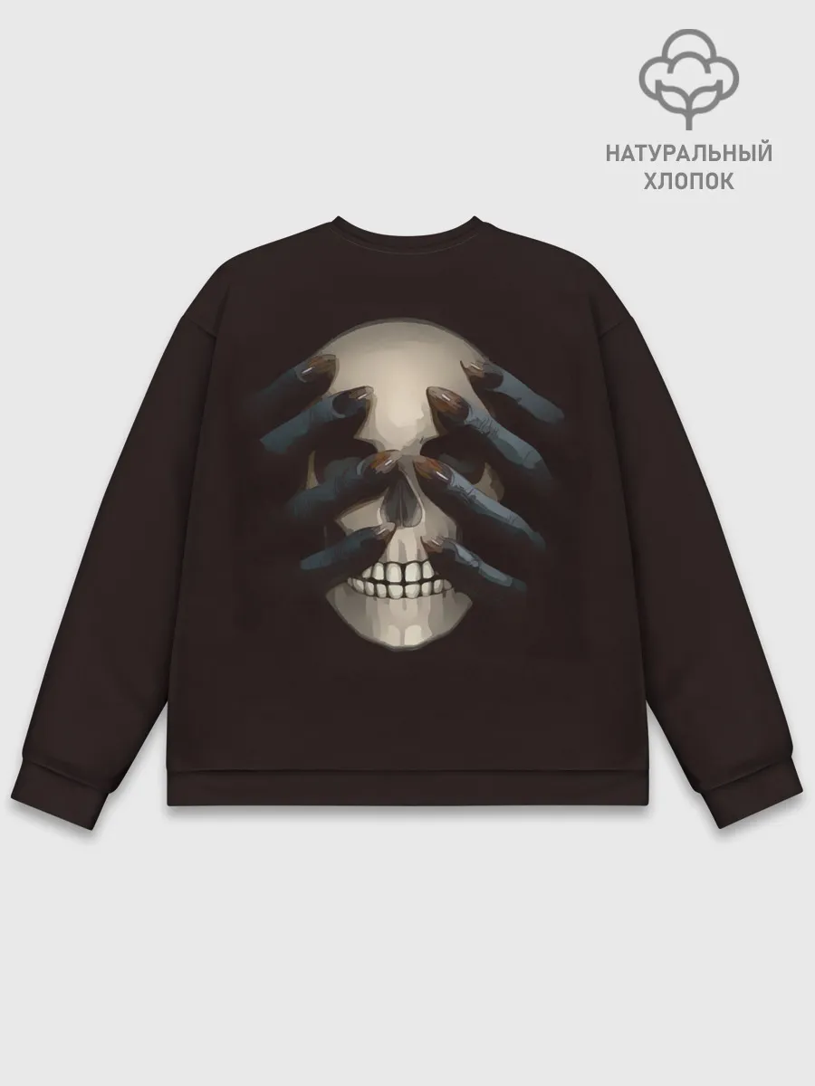 Мужской свитшот базовый / Руки на черепе