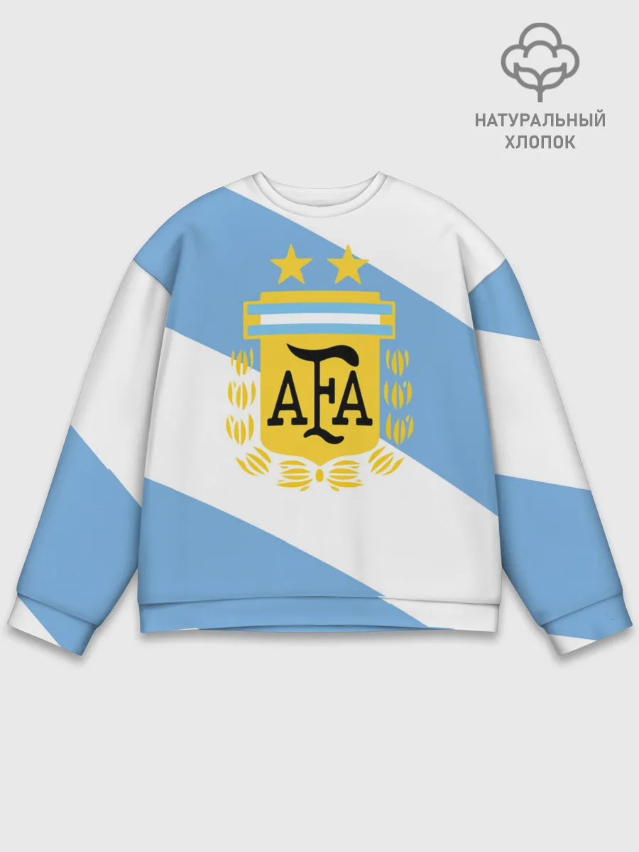 Мужской свитшот базовый / Сборная Аргентины + спина