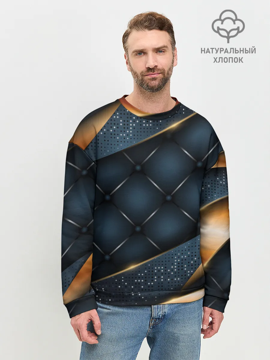 Мужской свитшот базовый / 3D VIP GOLD CORNERS