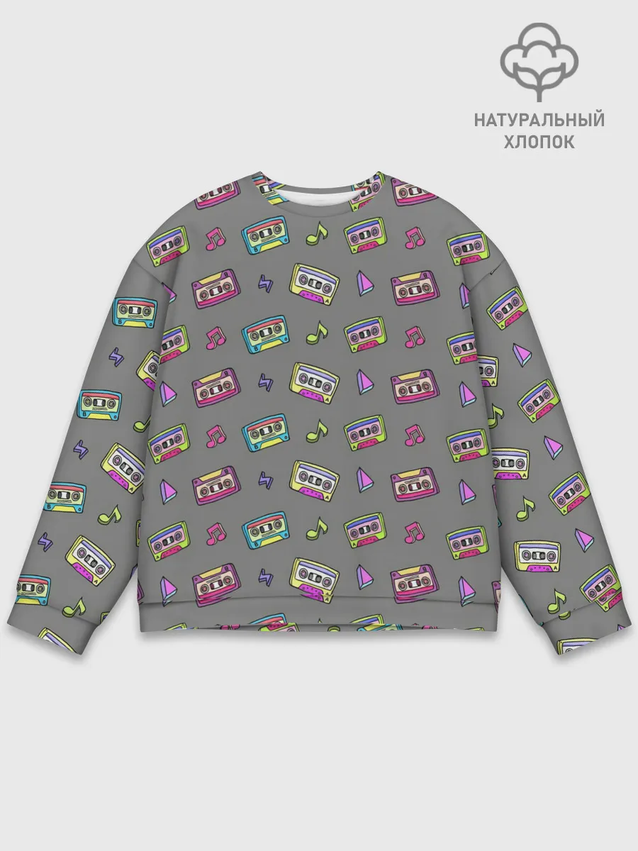 Мужской свитшот базовый / Касеты и ноты