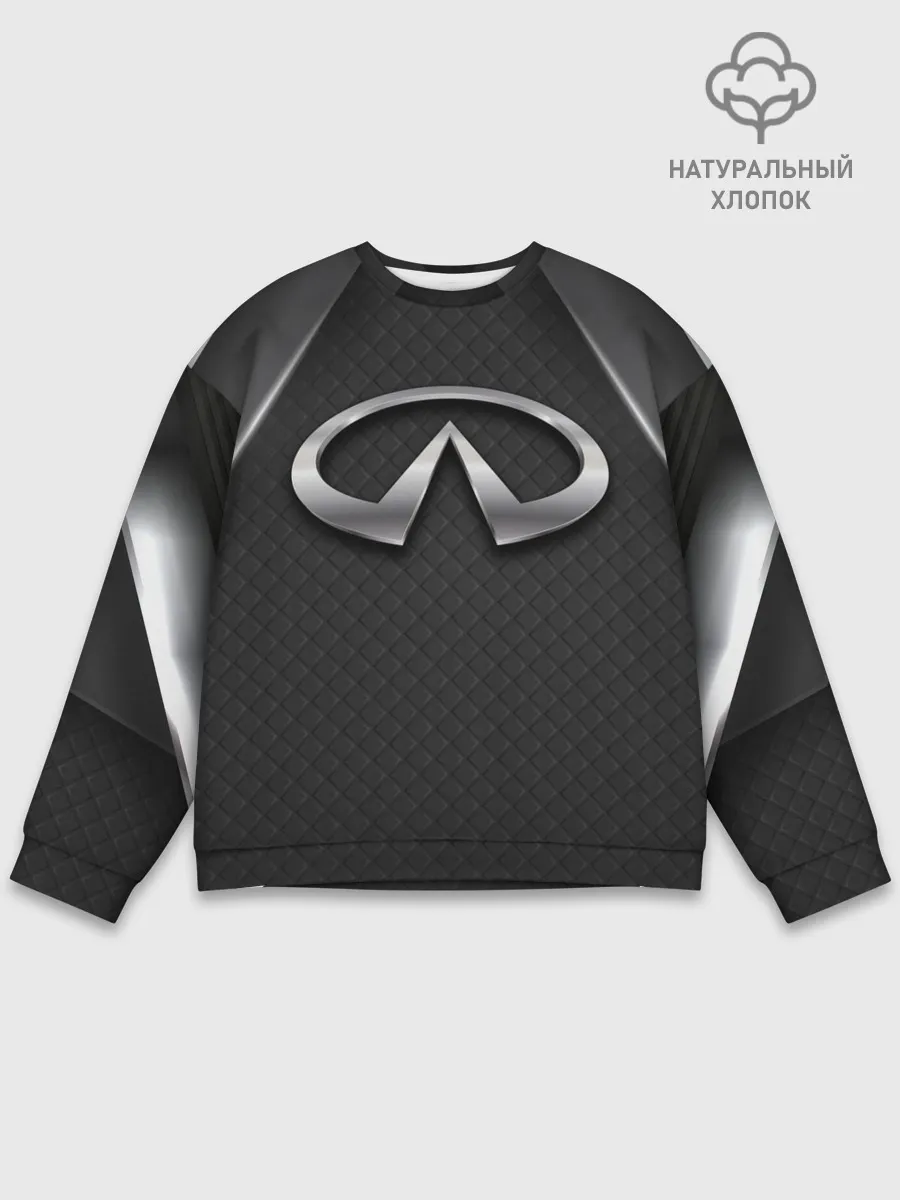 Мужской свитшот базовый / ИНФИНИТИ ТЕХНОЛОГИЧНЫЙ ПАТТЕРН