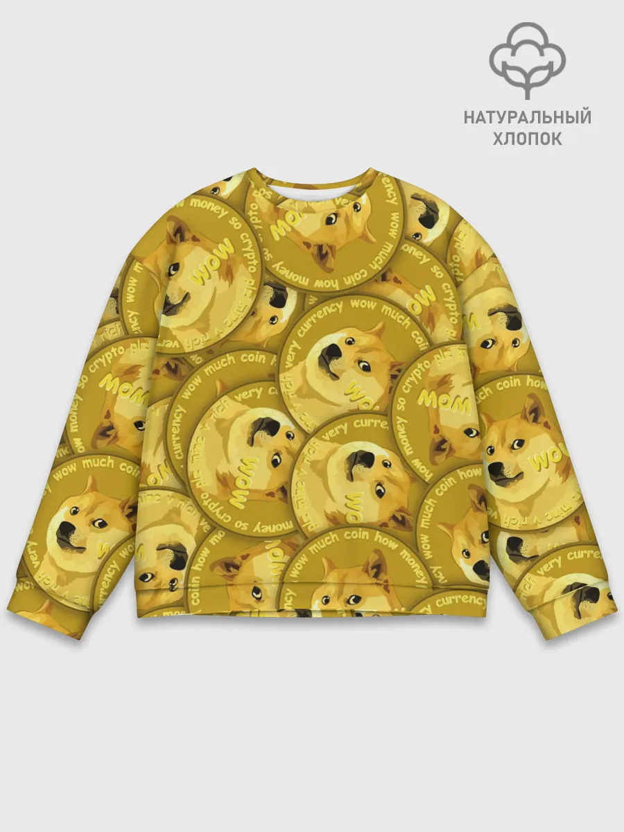 Мужской свитшот базовый / DOGECOIN / DOGE / ДОГИКОИН
