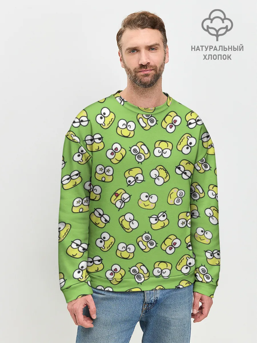 Мужской свитшот базовый / Смайлы Лягушки