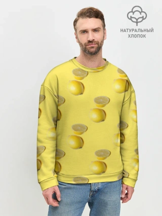 Мужской свитшот базовый / Летние лимоны