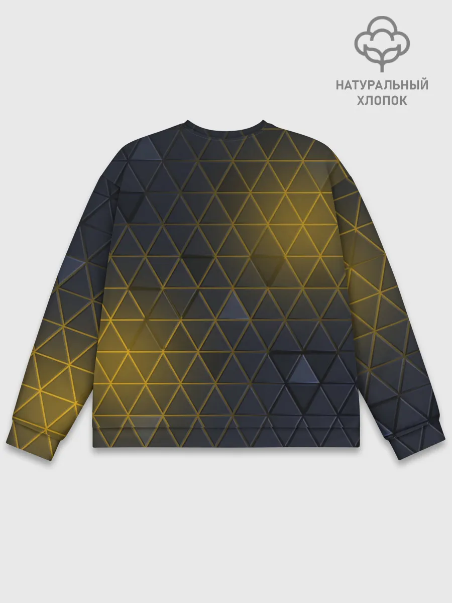 Мужской свитшот базовый / RENAULT РЕНО ЖЕЛТАЯ ГЕОМЕТРИЯ