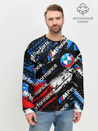 Мужской свитшот базовый / BMW M PERFORMANCE / БМВ ГРАНЖ