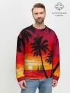 Мужской свитшот базовый / Гавайский закат