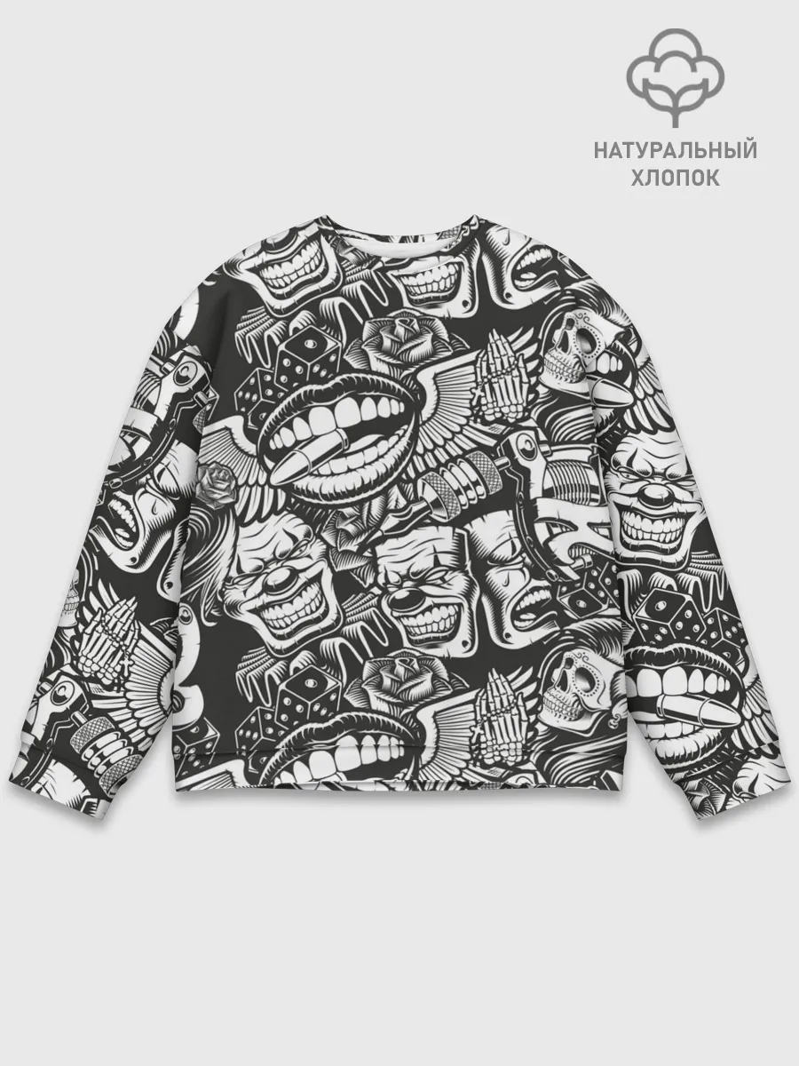 Мужской свитшот базовый / Тату ретро