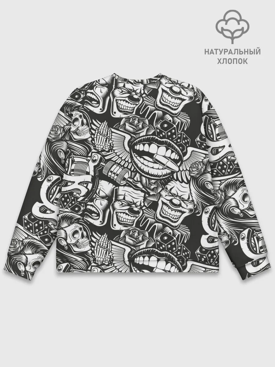 Мужской свитшот базовый / Тату ретро