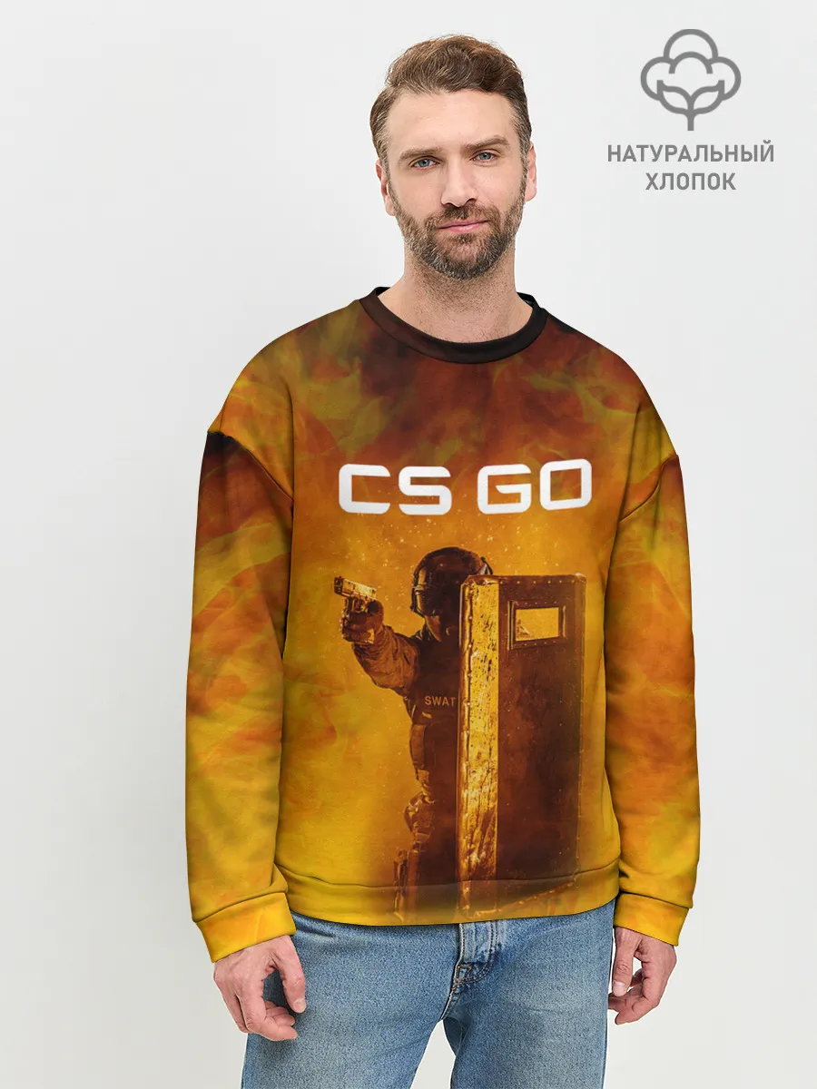 Мужской свитшот базовый / CS GO SWAT | КС ГО