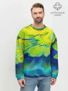 Мужской свитшот базовый / Разводы яркой краски