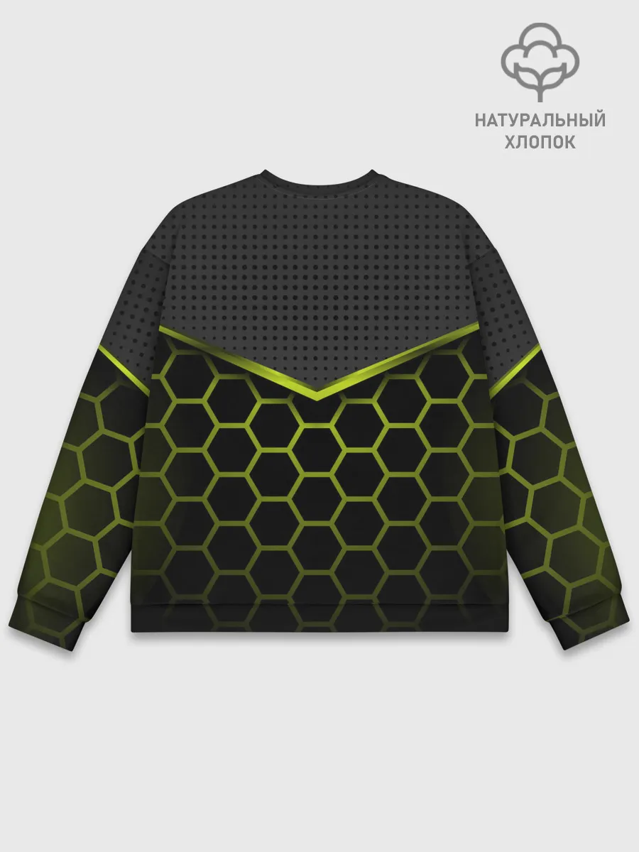 Мужской свитшот базовый / 3D СОТЫ / ОБЪЕМНАЯ БРОНЯ