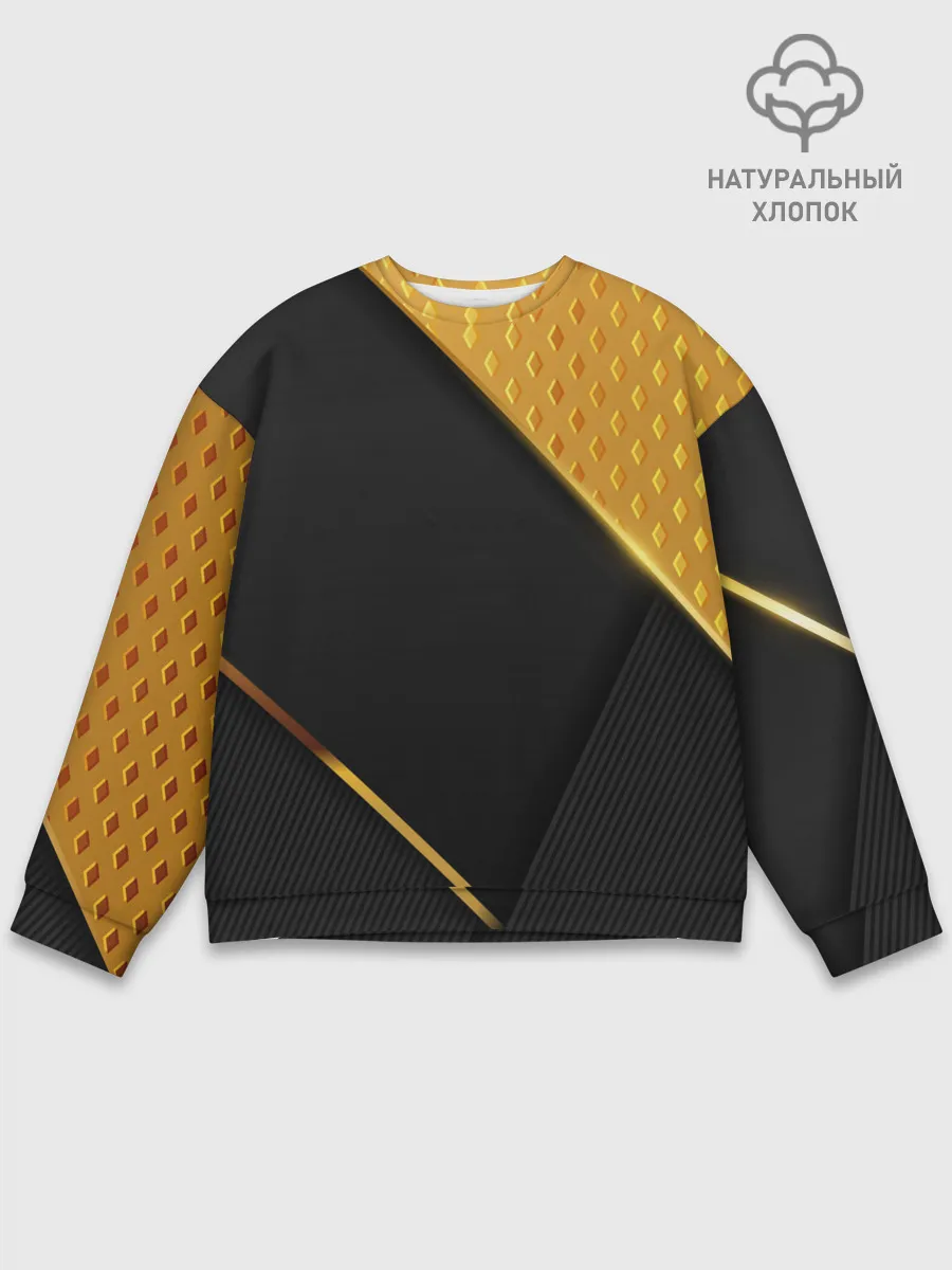 Мужской свитшот базовый / 3D BLACK & GOLD