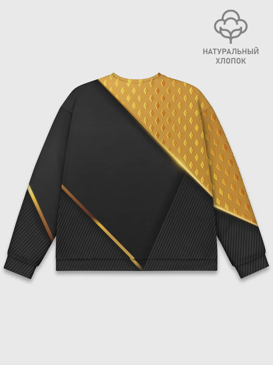 Мужской свитшот базовый / 3D BLACK & GOLD
