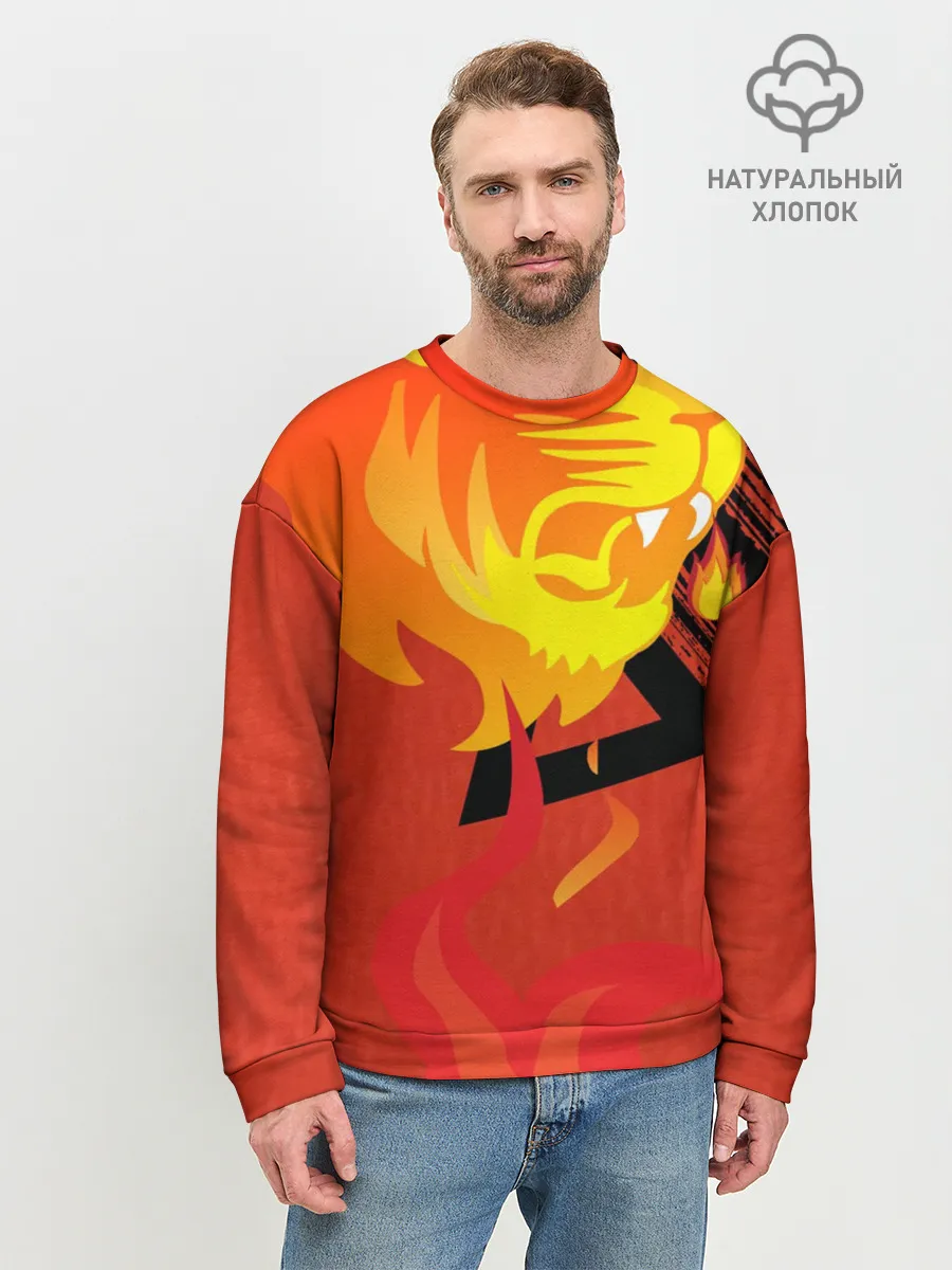 Мужской свитшот базовый / Огненный лев