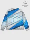Мужской свитшот базовый / 3D AQUA БРОНЯ ОБЪЕМНЫЕ СОТЫ