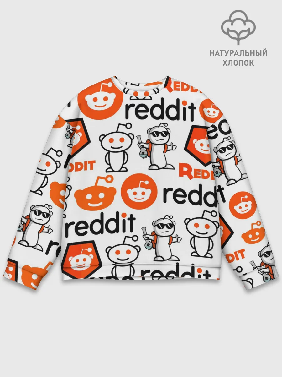 Мужской свитшот базовый / REDDIT / РЕДДИТ / ЛОГОБОМБИНГ