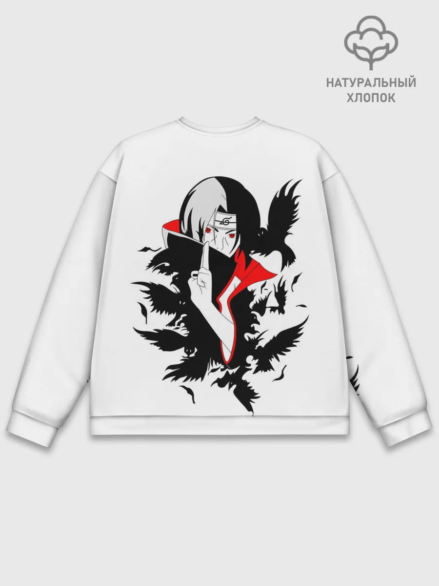 Мужской свитшот базовый / Человек и вороны аниме