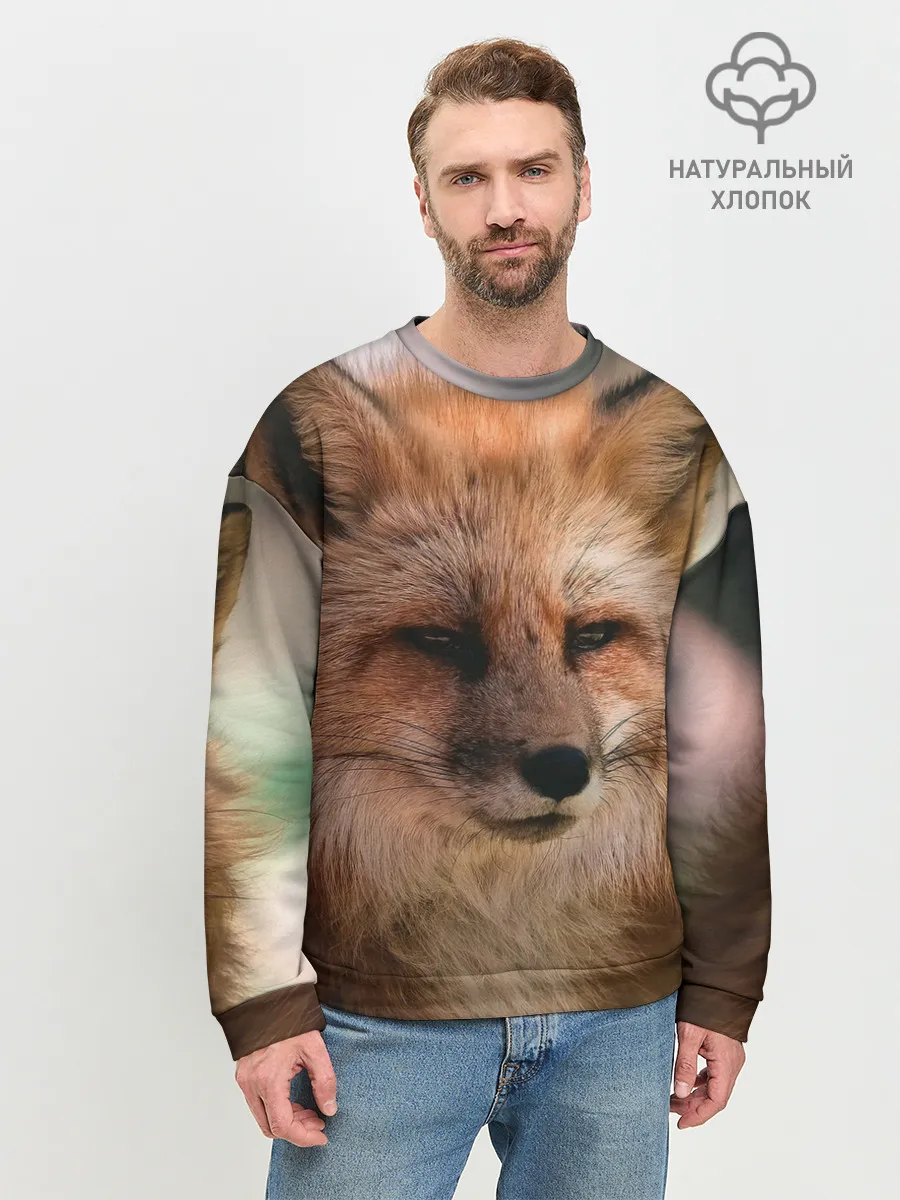 Мужской свитшот базовый / Строгая лисица