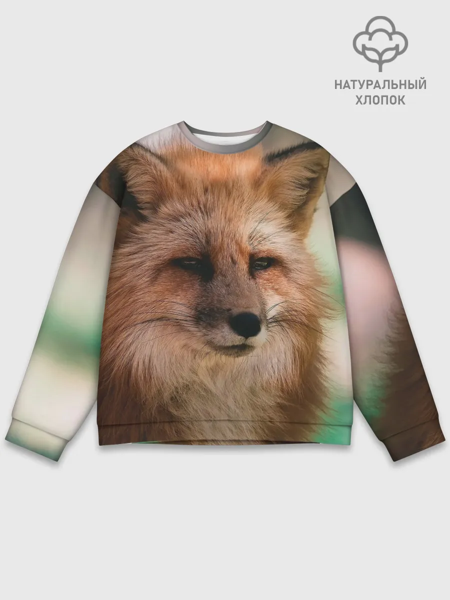 Мужской свитшот базовый / Строгая лисица