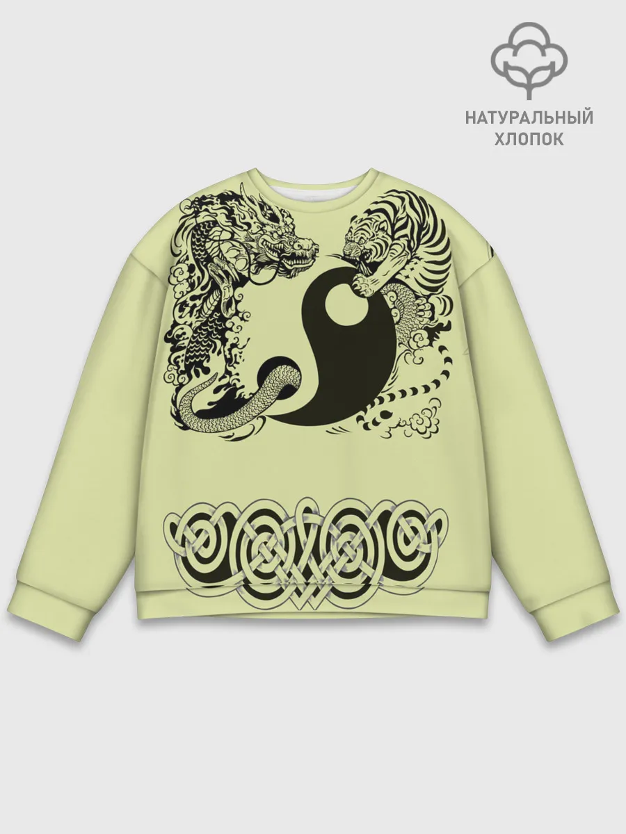 Мужской свитшот базовый / кельтский узор