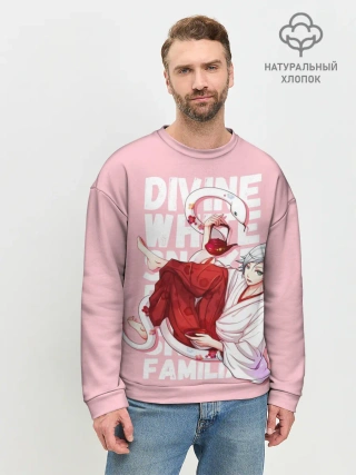 Мужской свитшот базовый / Divine white snake