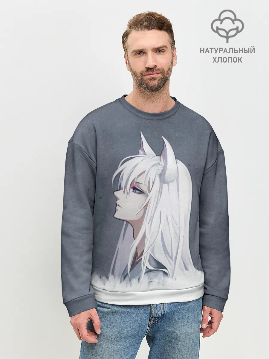 Мужской свитшот базовый / Демон-лис Томоэ