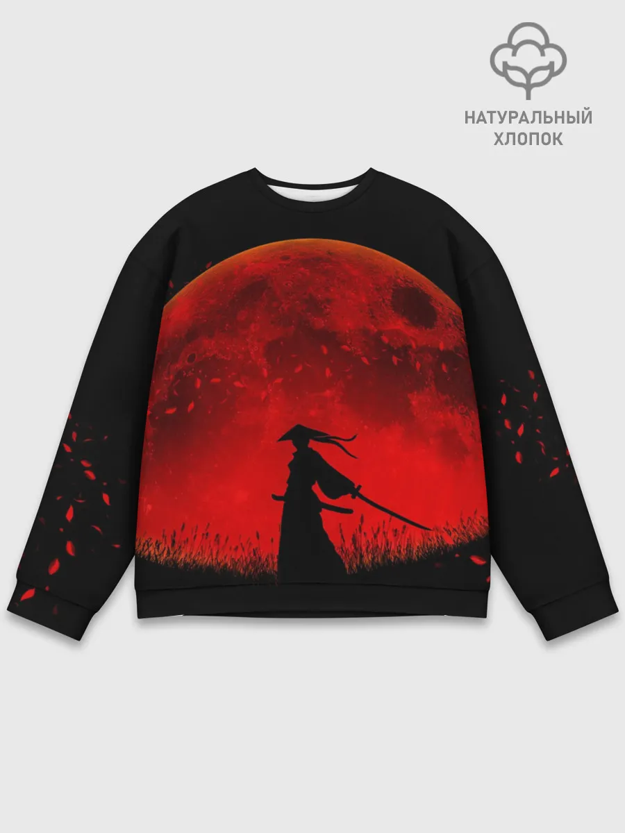 Мужской свитшот базовый / Самурай 3D