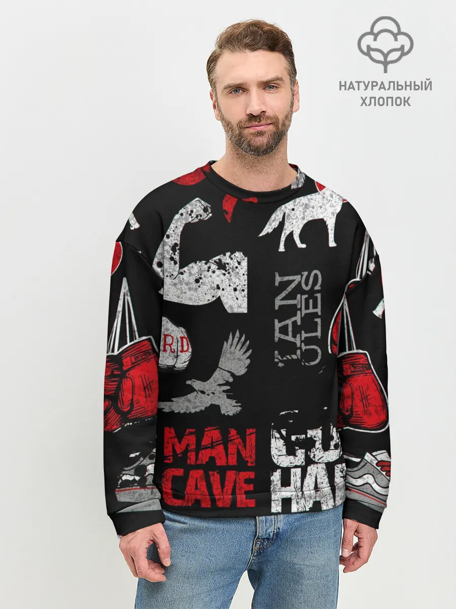 Мужской свитшот базовый / ЧТО ТО МОТИВАЦИОННОЕ 3D