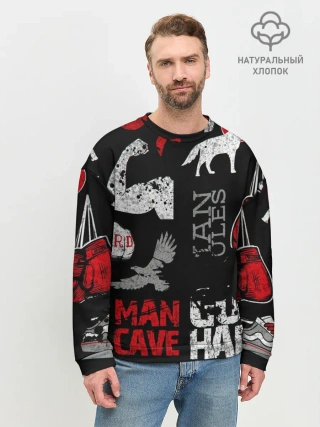 Мужской свитшот базовый / ЧТО ТО МОТИВАЦИОННОЕ 3D