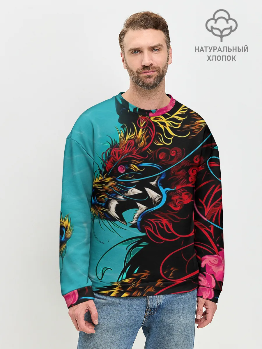 Мужской свитшот базовый / Дракон | Dragon