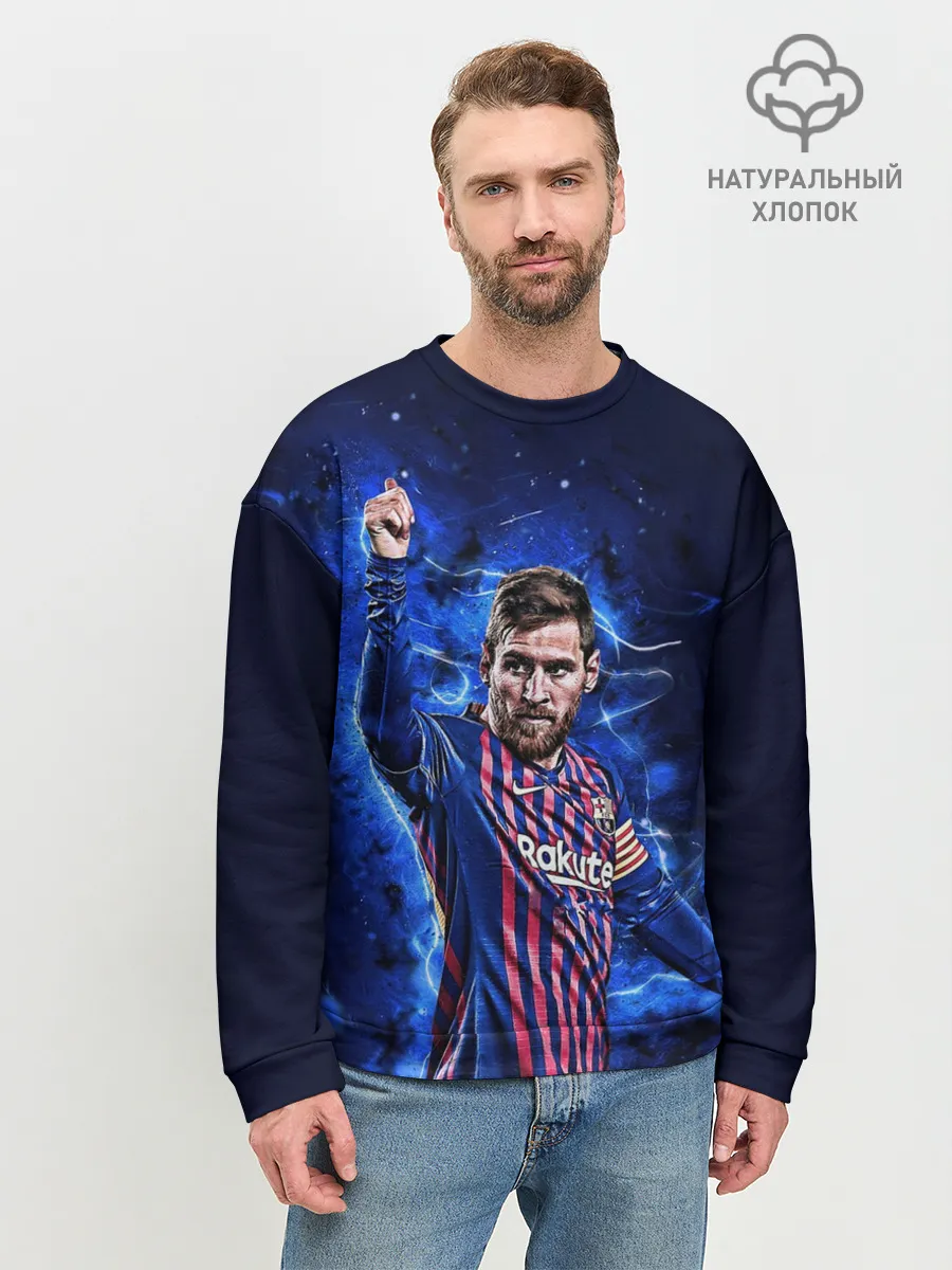 Мужской свитшот базовый / Lionel Messi | Barcelona | 10