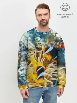 Мужской свитшот базовый / Морской мир