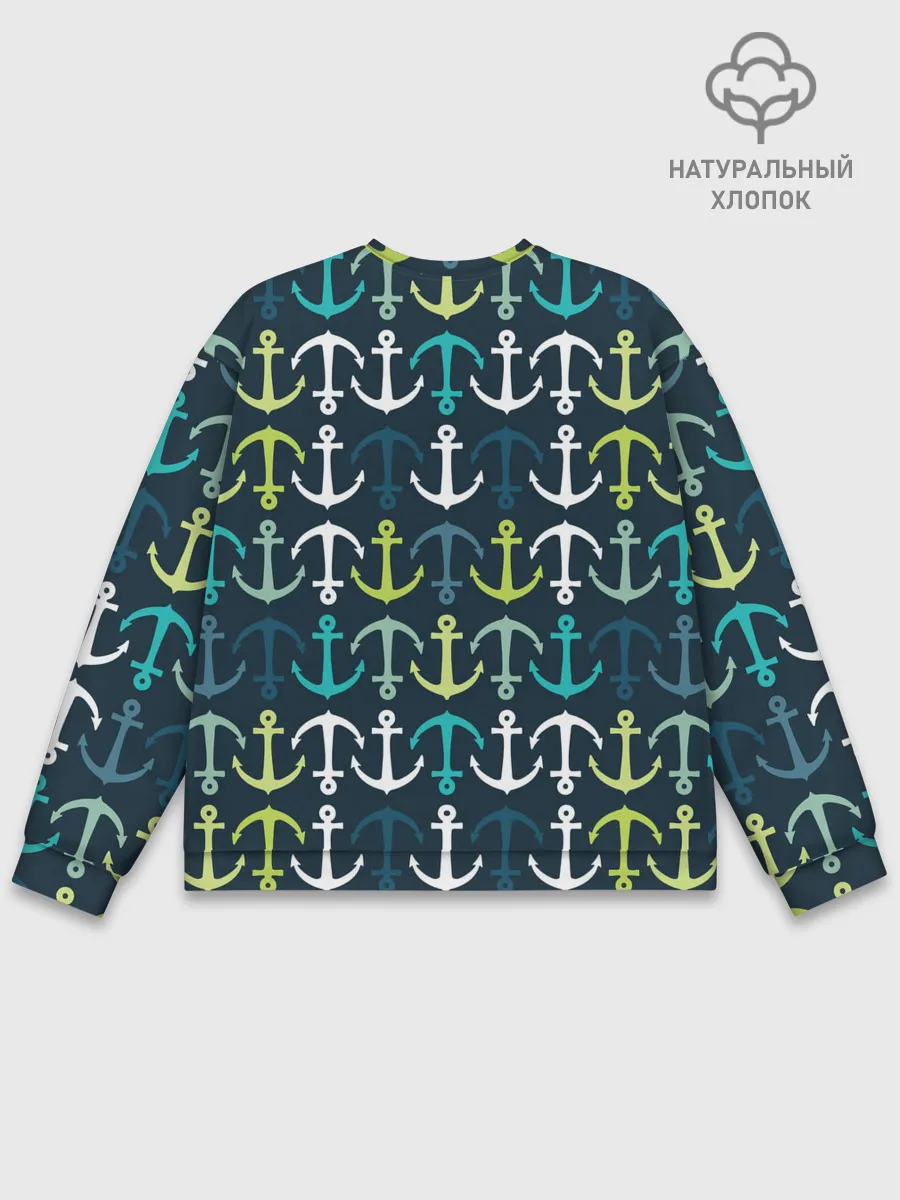Мужской свитшот базовый / Якоря