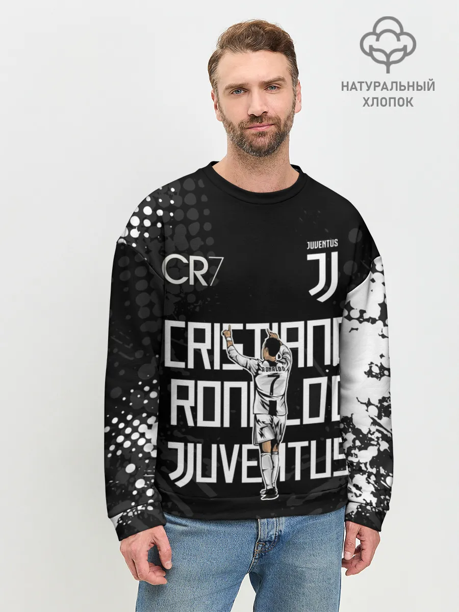 Мужской свитшот базовый / КРИШТИАНУ РОНАЛДУ / ЮВЕНТУС
