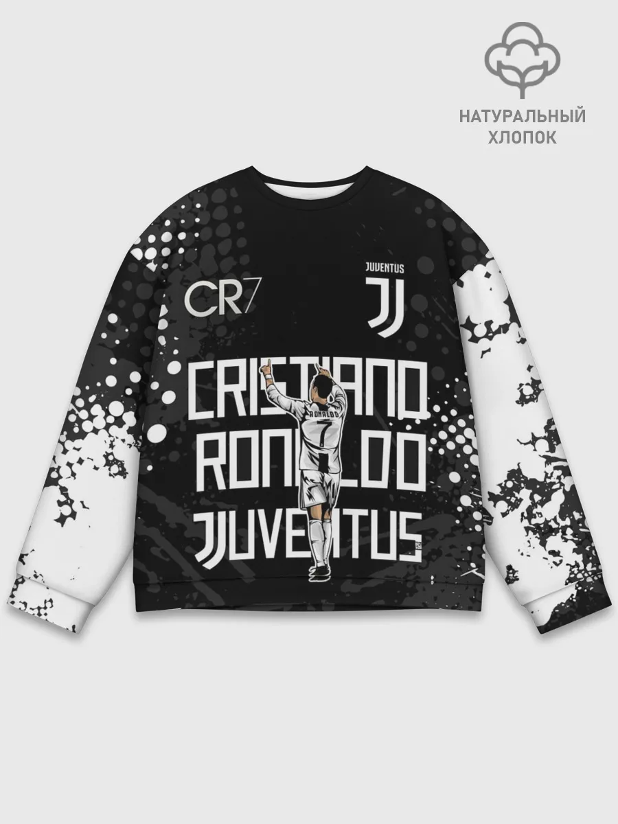 Мужской свитшот базовый / КРИШТИАНУ РОНАЛДУ / ЮВЕНТУС
