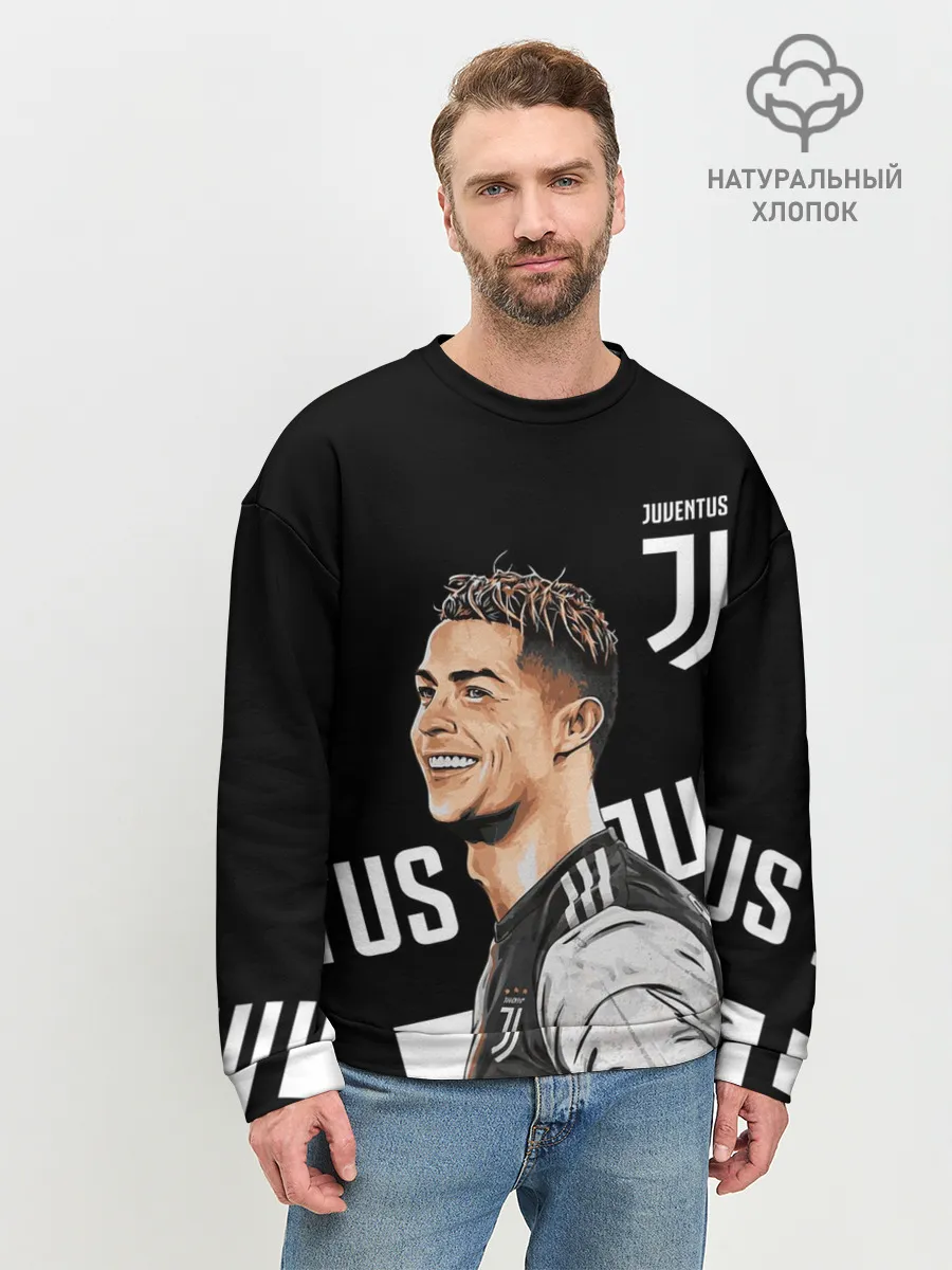Мужской свитшот базовый / КРИШТИАНУ РОНАЛДУ / JUVENTUS