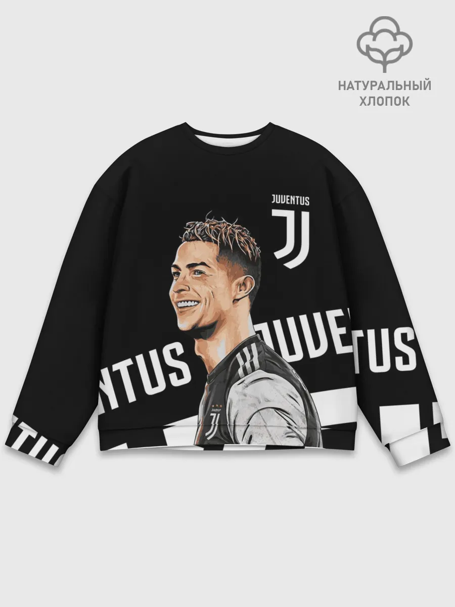 Мужской свитшот базовый / КРИШТИАНУ РОНАЛДУ / JUVENTUS