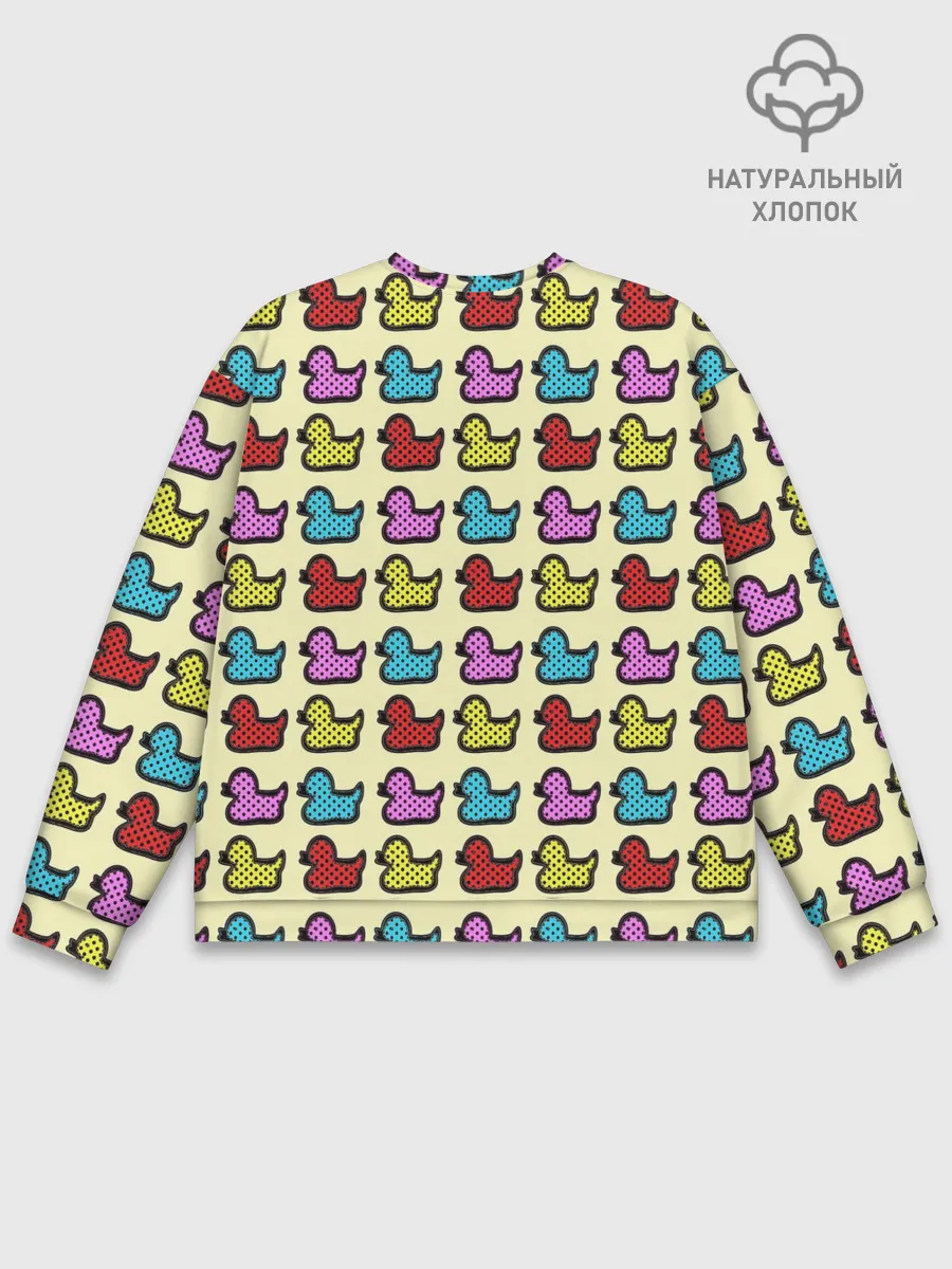 Мужской свитшот базовый / Утиный фон | Утки | Ducks