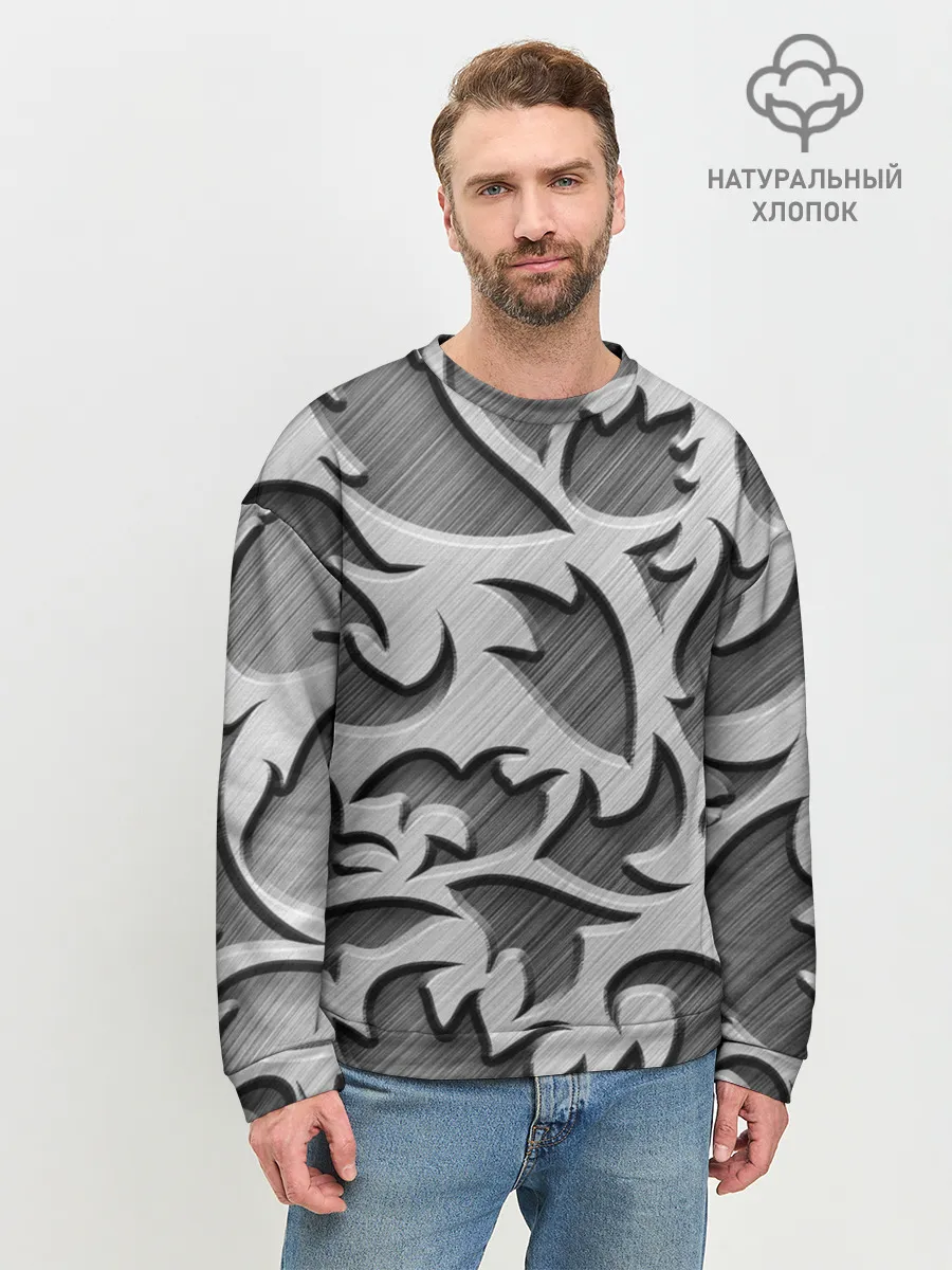 Мужской свитшот базовый / Монохромный узор