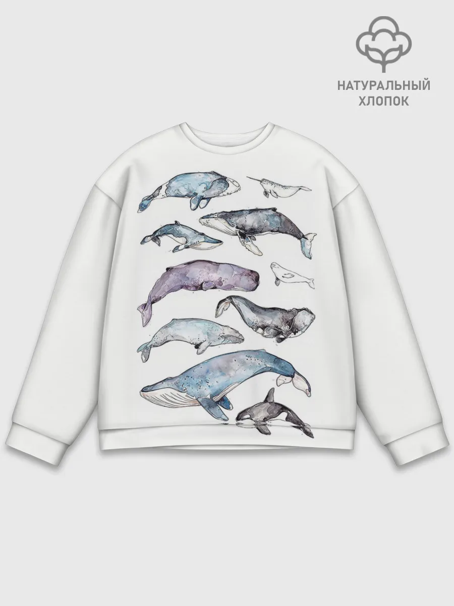 Мужской свитшот базовый / киты